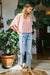 Jeans Femme Taille Haute Droit Cheville Denim Clair 1