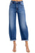 Jeans Femme Taille Haute Évasée Denim Moyen 0