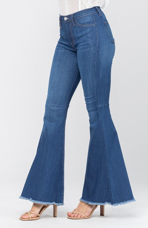 Jeans Femme Taille Haute Évasés Bleu 4