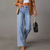 Jeans Femme Taille Haute à Jambes Larges en Denim 1