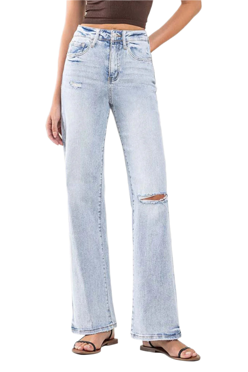 Jeans Flare Femme Taille Haute Vintage Années 90 0