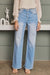 Jeans Flare Taille Haute Femme Denim Clair 2
