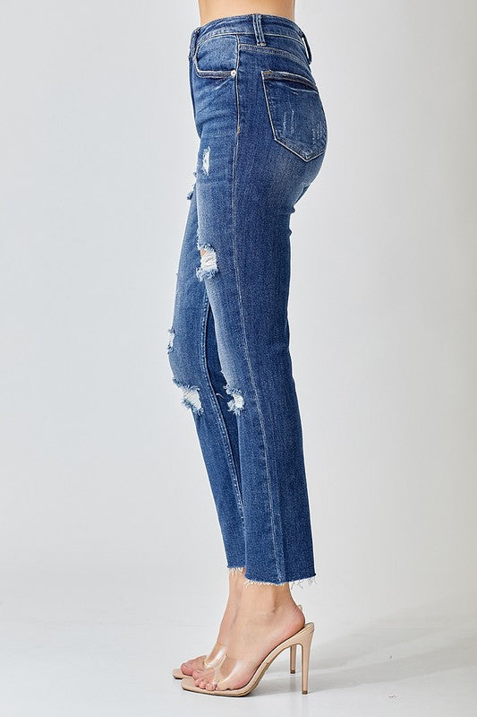 Jeans Skinny Distressés Taille Haute Femme 2