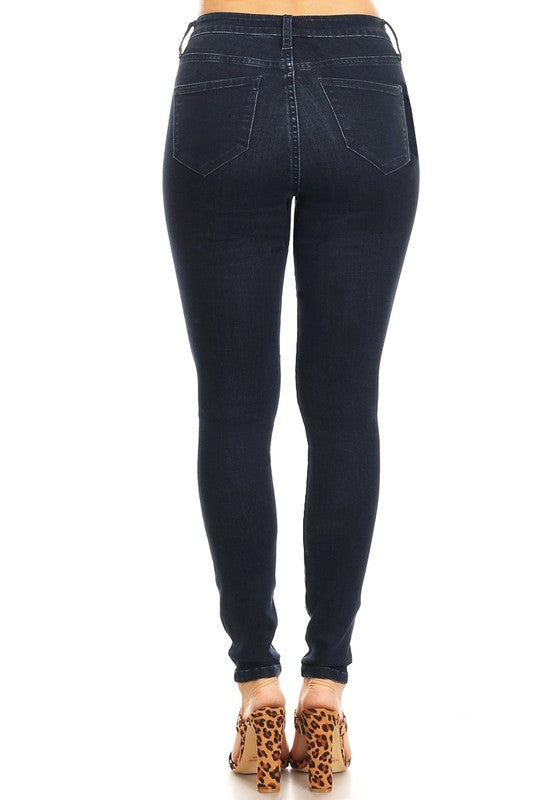 Jeans Skinny Taille Haute Femme Denim Indigo 3