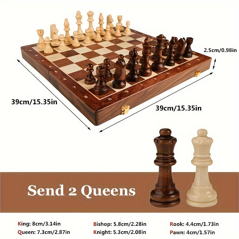 Jeu d'échecs en bois traditionnel 1