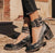 Variant image for Sandales Pour Femmes Cuir À Talons Moyens Confortables-1