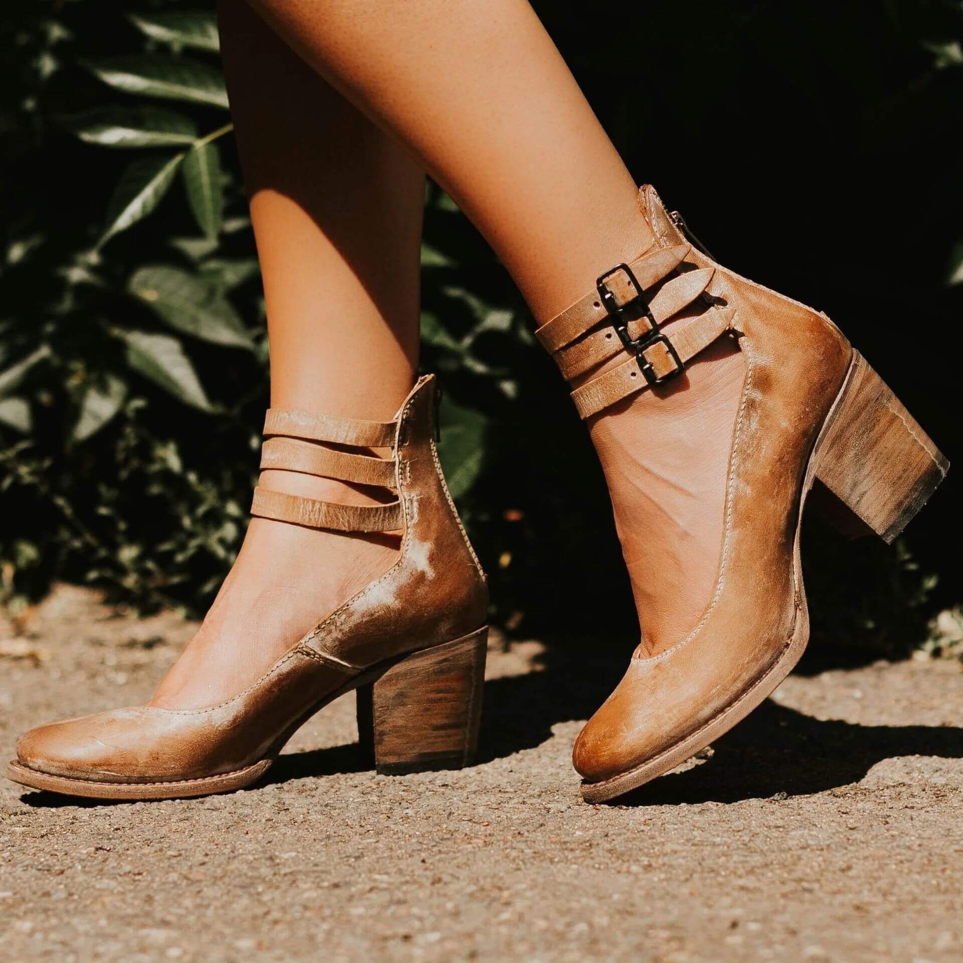 Variant image for Sandales Pour Femmes Cuir À Talons Moyens Confortables-10