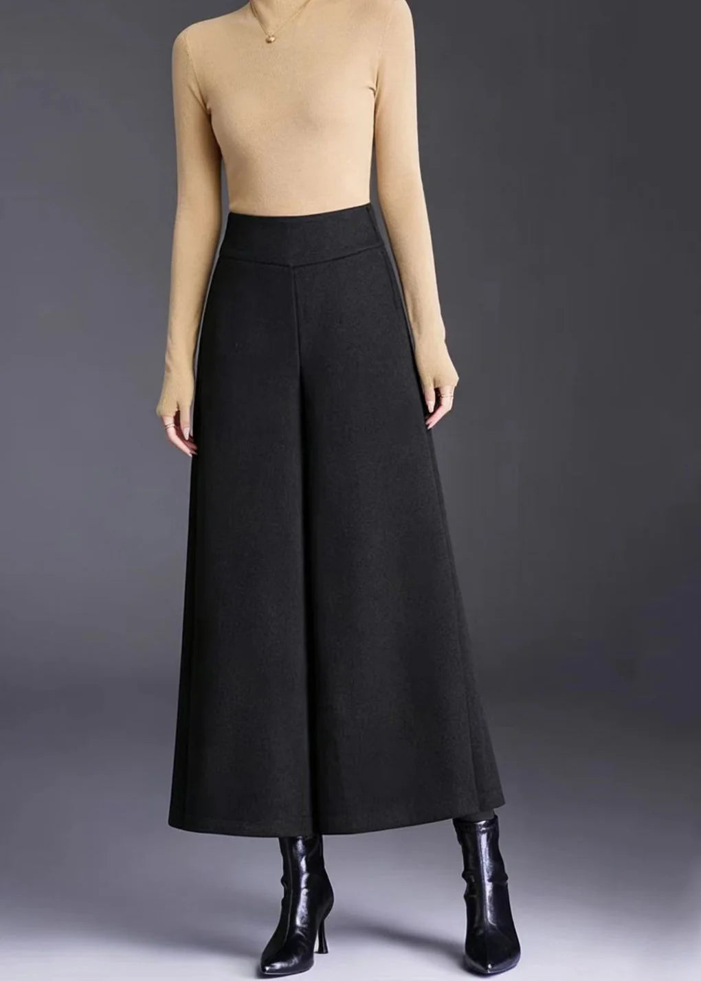 Jupe-pantalon courte taille haute à jambes larges pour femme 1
