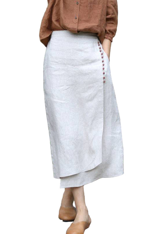 Jupe A-Line Femme à Taille Élastique Design Asymétrique 0