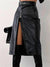 Jupe Femme Crayon Taille Haute Cuir Synthétique