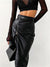 Jupe Femme Crayon Taille Haute Cuir Synthétique