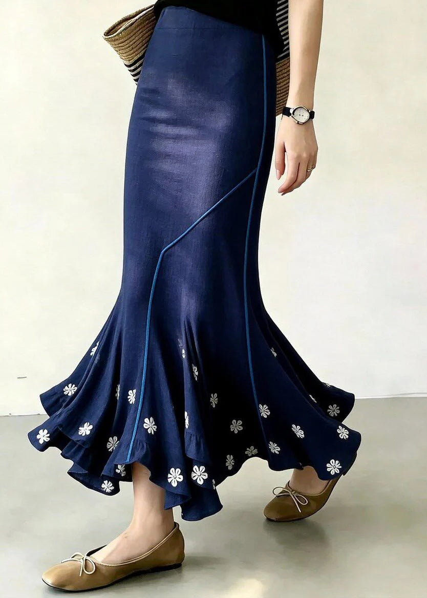 Jupe Femme Style Sirène Asymétrique Taille Haute 1