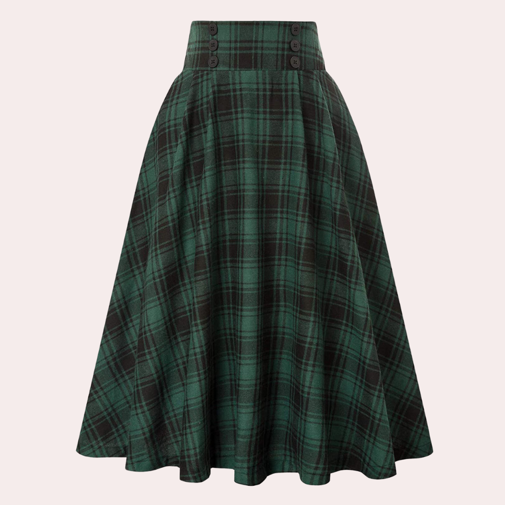 Jupe Femme Taille Haute à Motifs Carreaux 3
