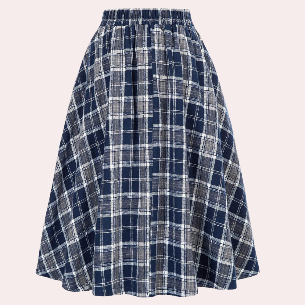 Jupe Femme Taille Haute à Motifs Carreaux 5