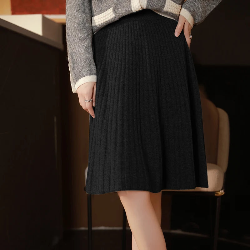 Jupe Femme Tricotée Style Décontracté 4