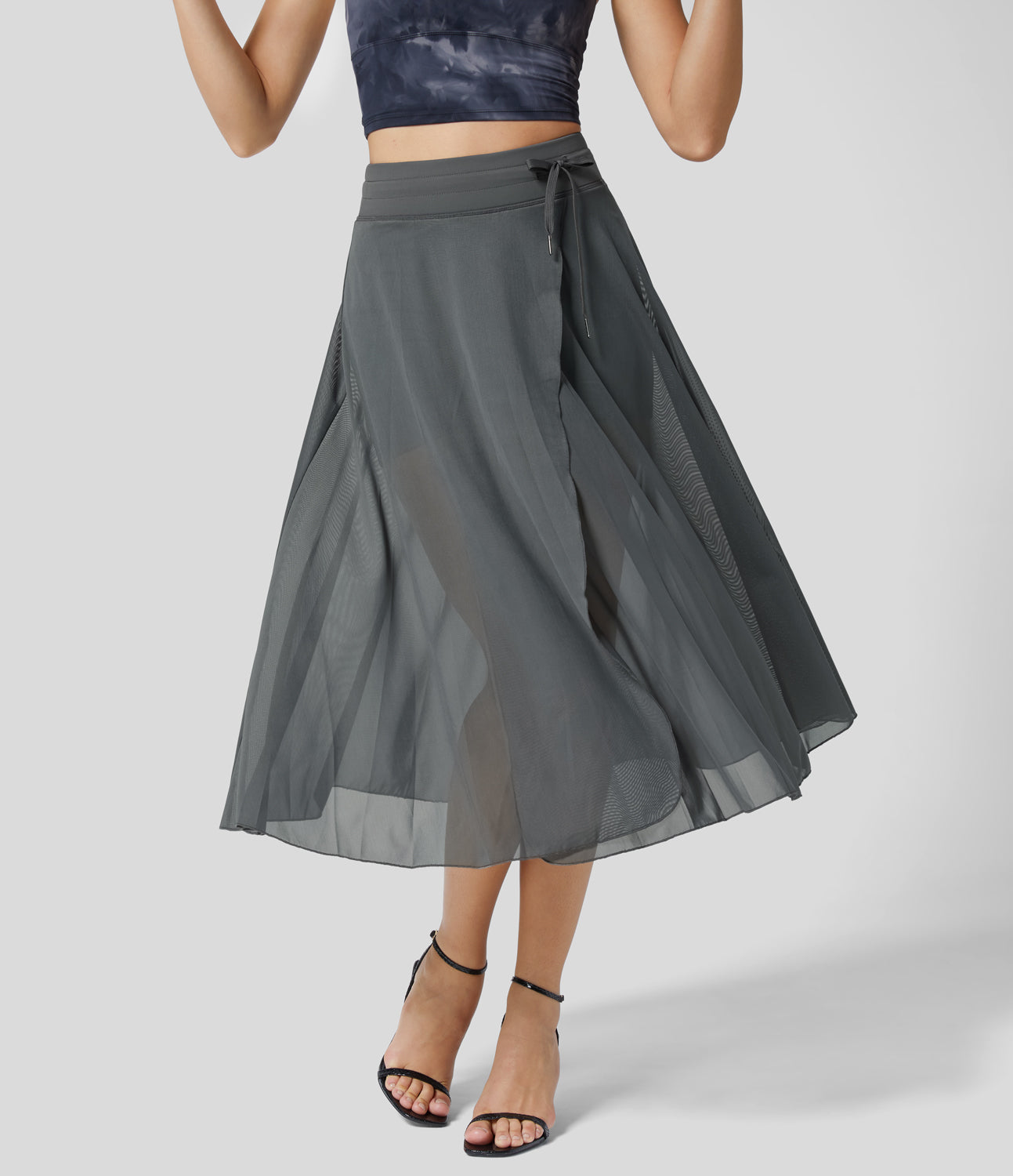 Jupe Haute Taille 2-en-1 pour Femme Élégante 13