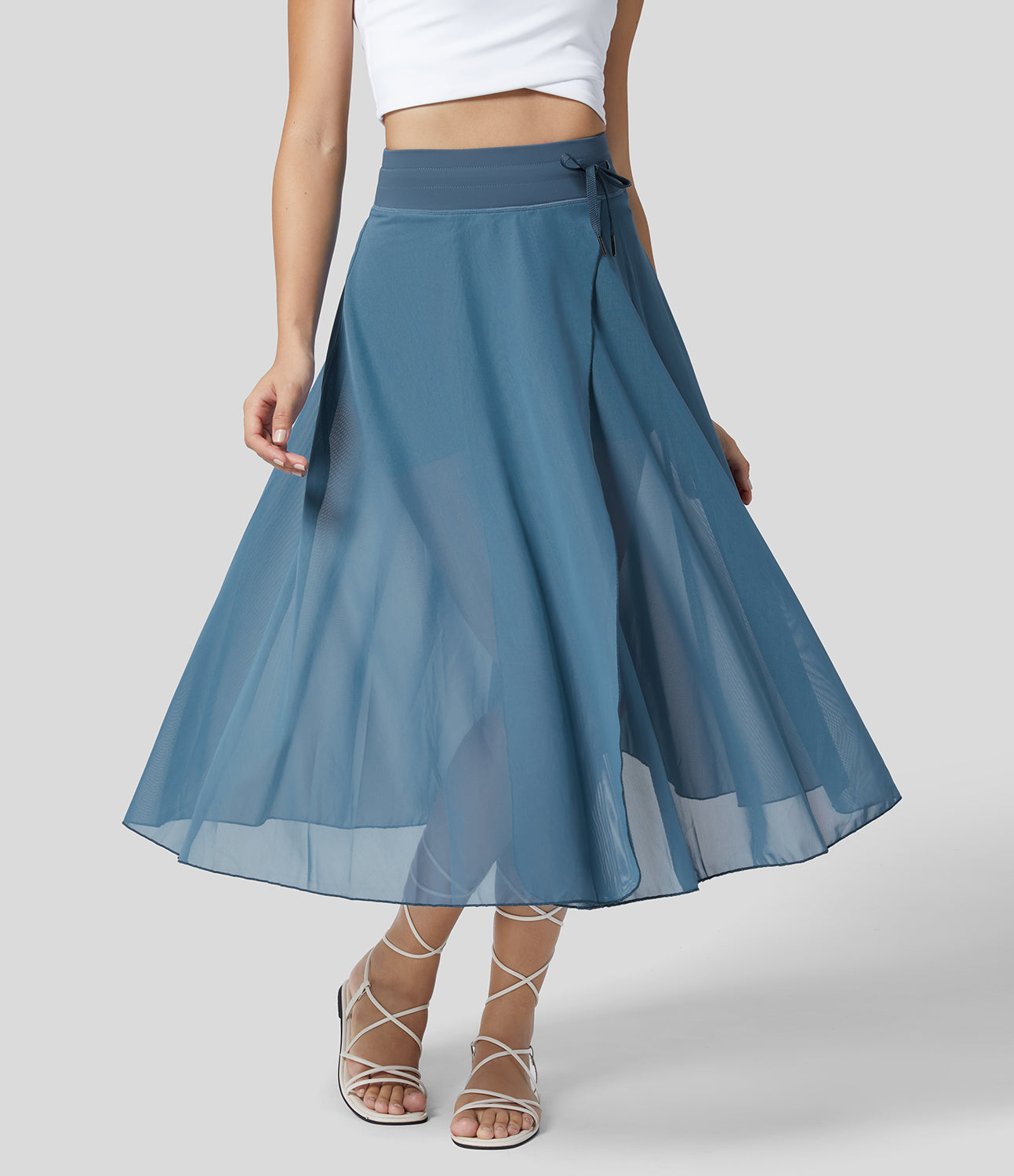 Jupe Haute Taille 2-en-1 pour Femme Élégante 14