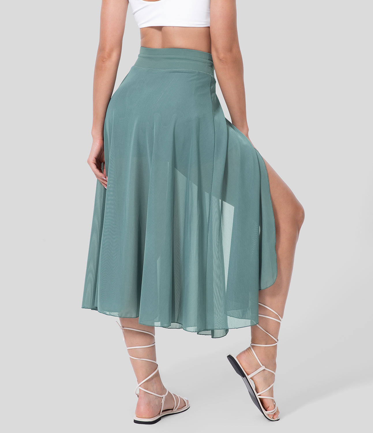 Jupe Haute Taille 2-en-1 pour Femme Élégante 2