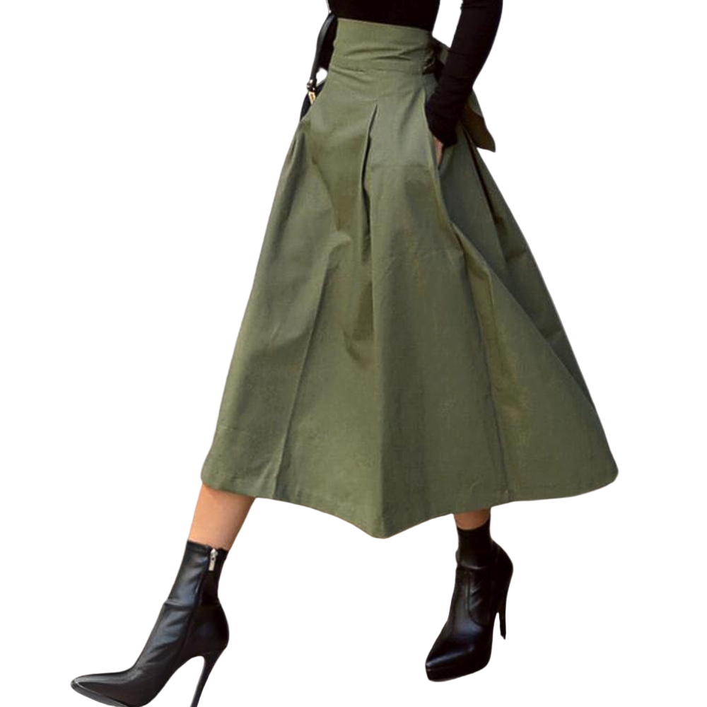 Jupe Longue Femme Taille Haute Chic Automne 0