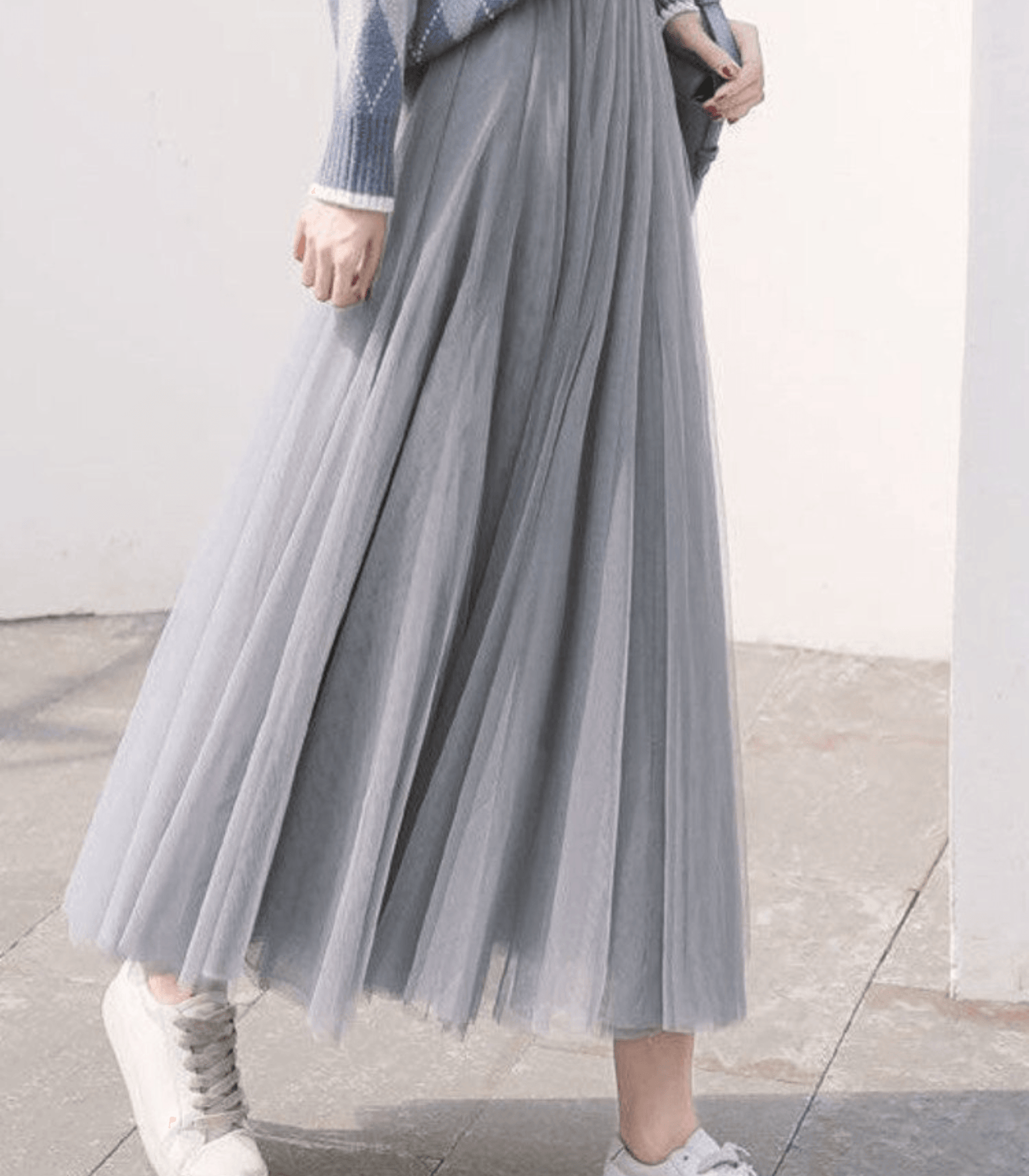 Jupe Longue à la Cheville Taille Haute pour Femme 2
