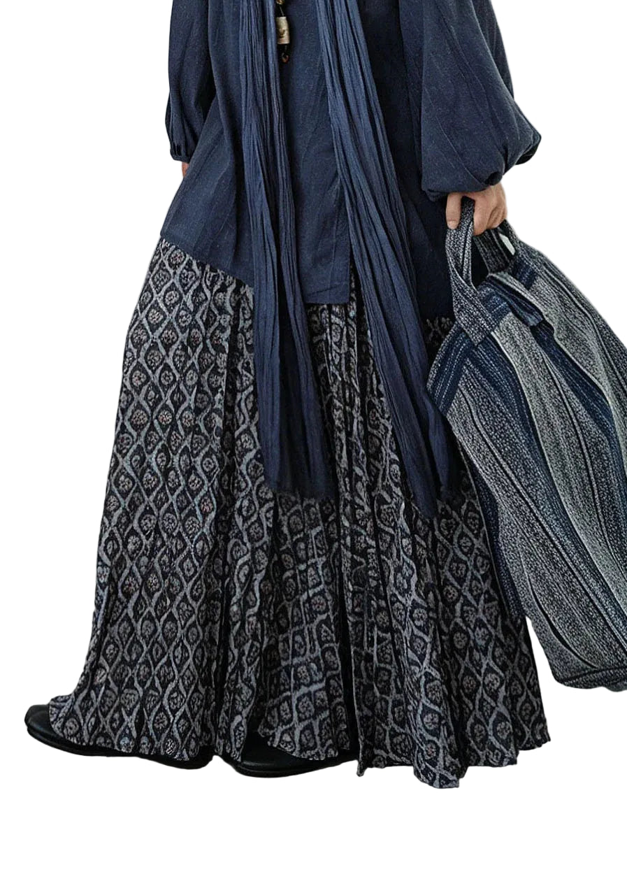 Jupe Maxi Femme Imprimée Taille Élastique 0