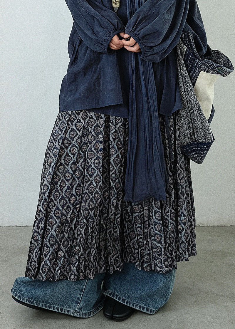 Jupe Maxi Femme Imprimée Taille Élastique 1