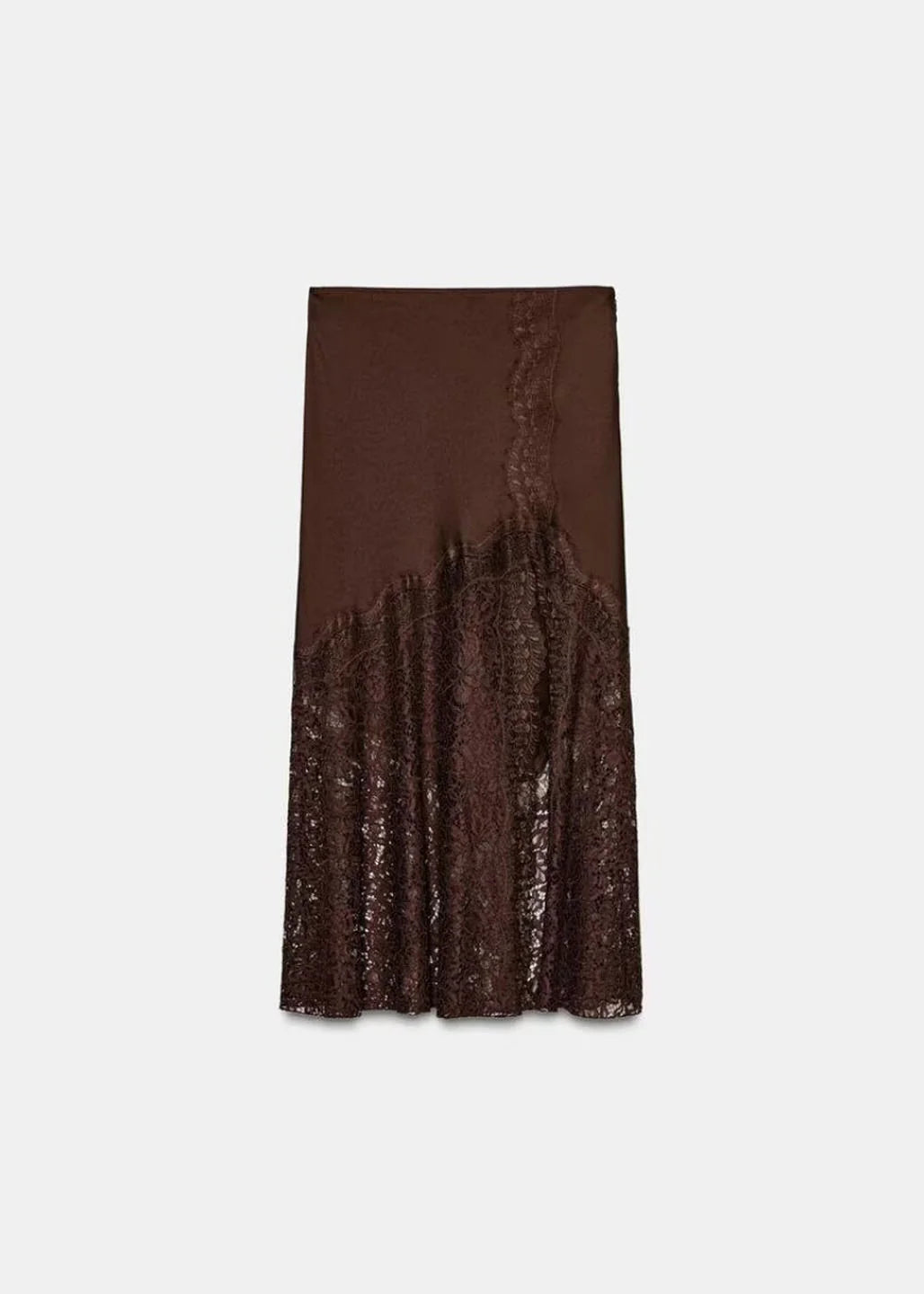 Jupe Maxi Femme Patchwork avec Empiècements en Dentelle 4