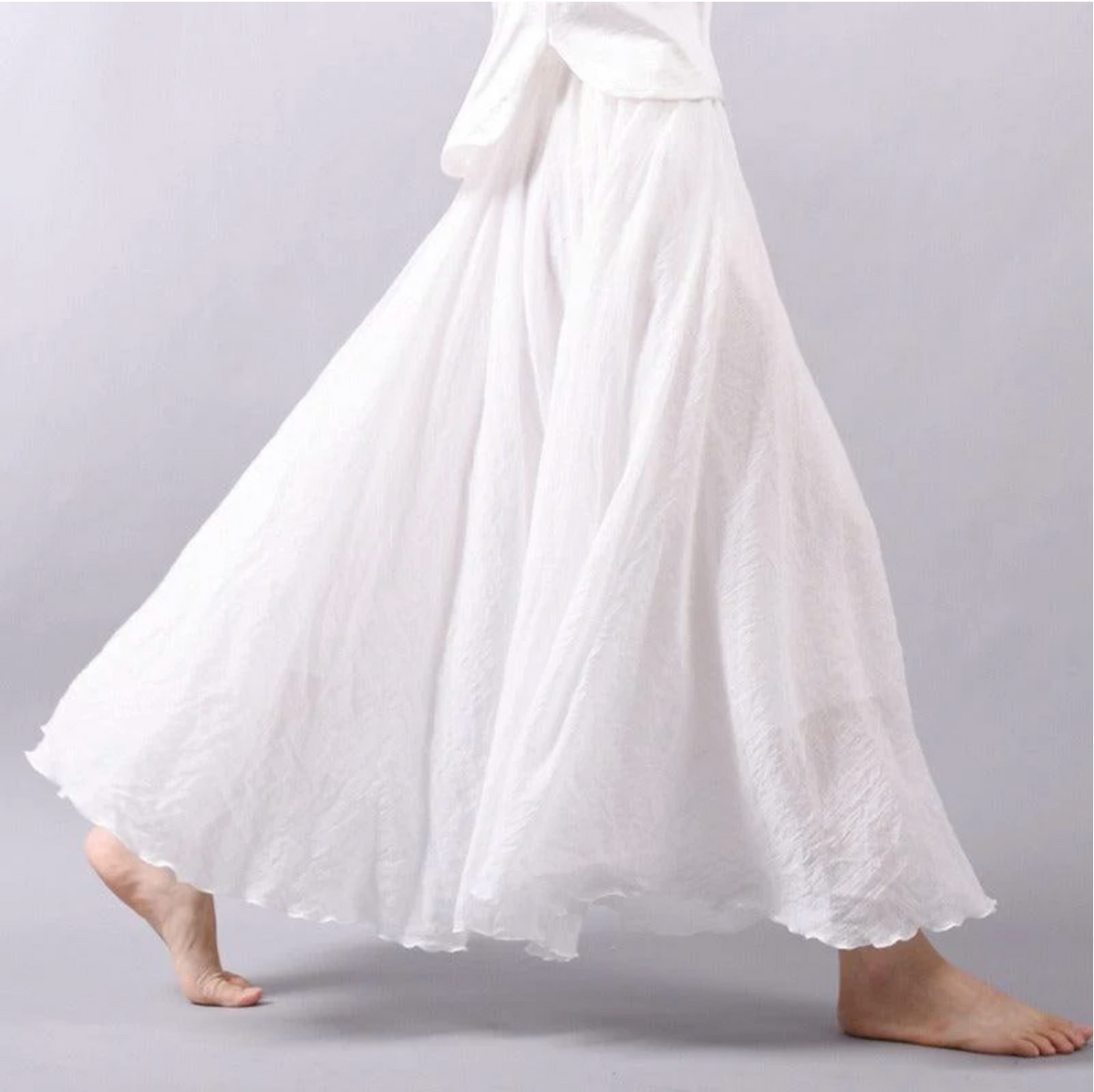 Jupe Maxi Plissée Femme Moderne 0