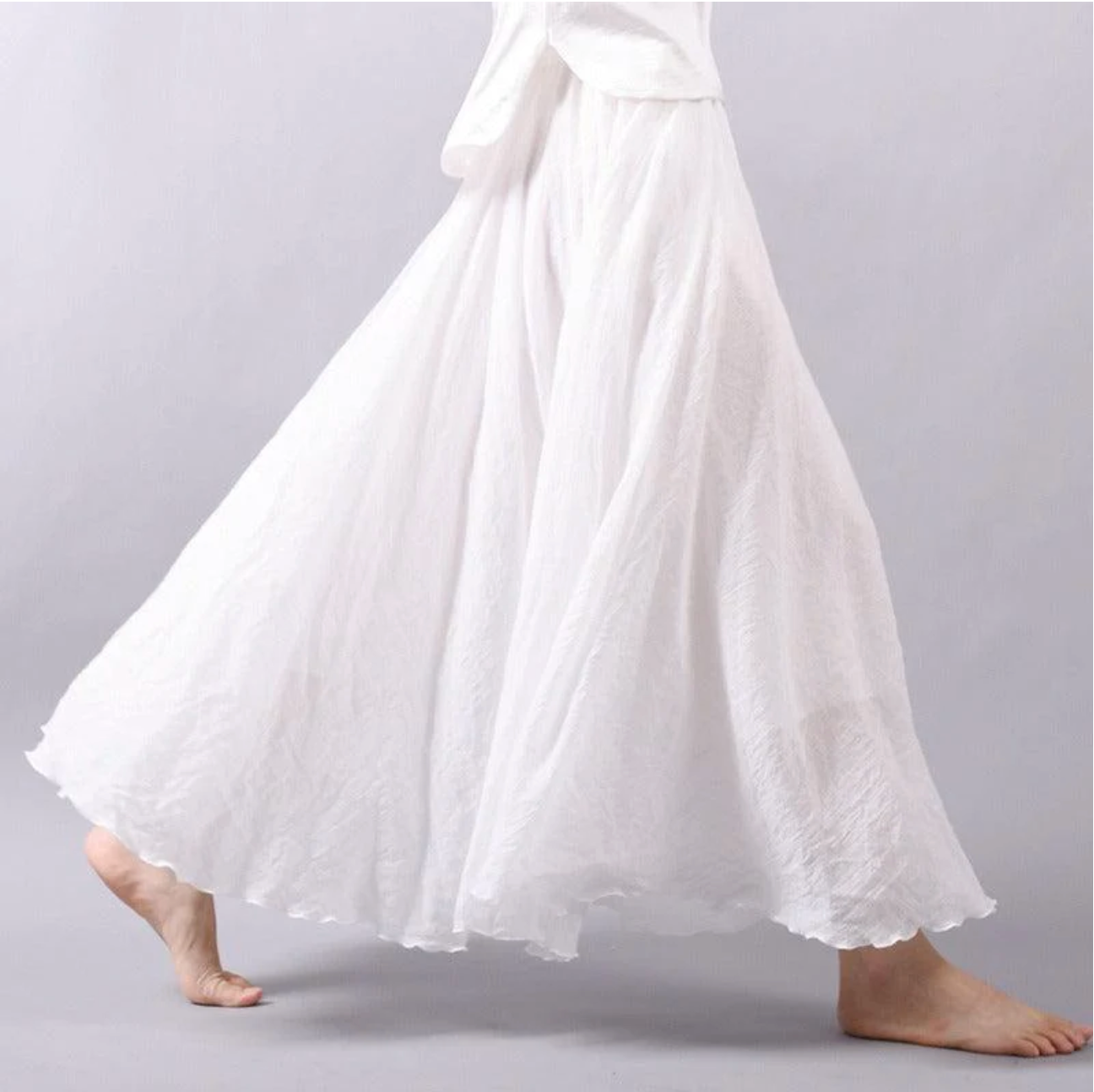 Jupe Maxi Plissée Femme Moderne 0