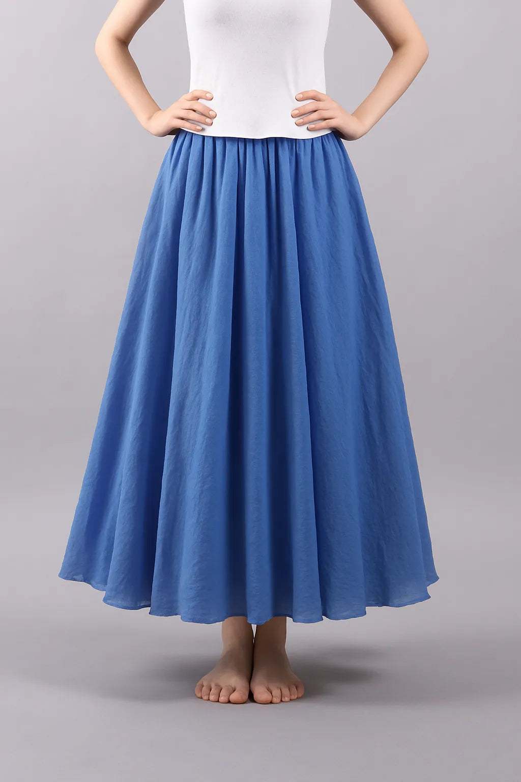 Jupe Maxi Plissée Femme Moderne 4