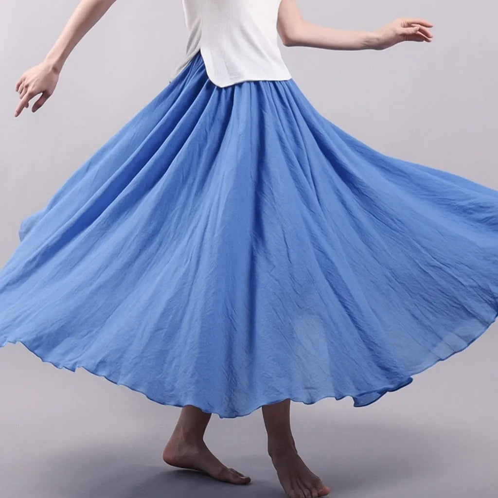 Jupe Maxi Plissée Femme Moderne 6