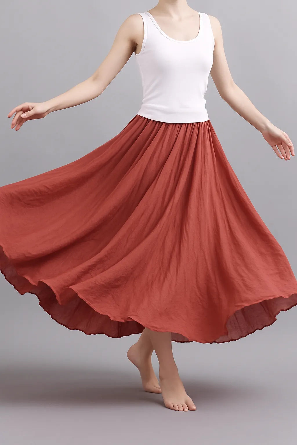 Jupe Maxi Plissée Femme Moderne 8