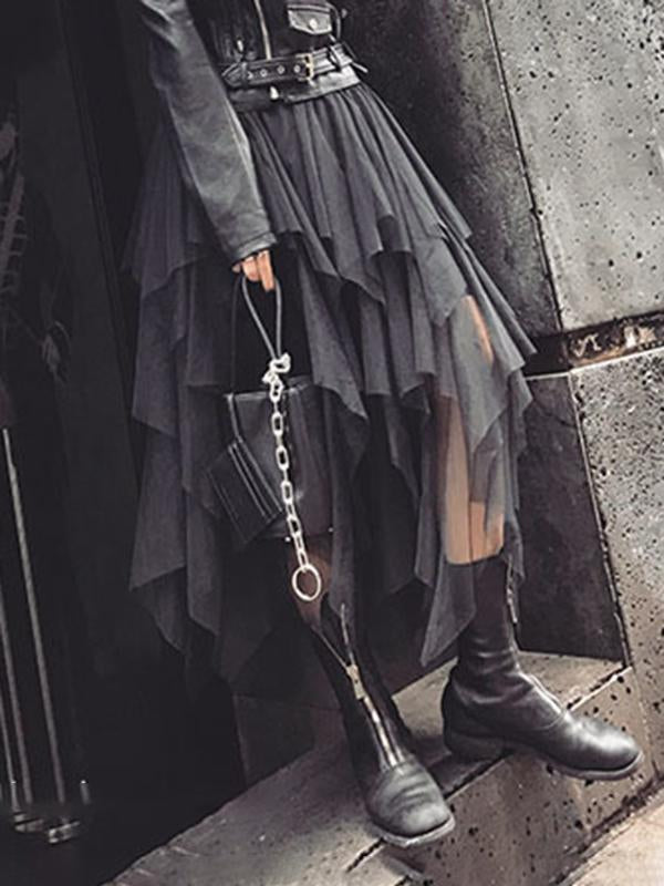 Jupe Mi-Longue Punk en Tulle 2
