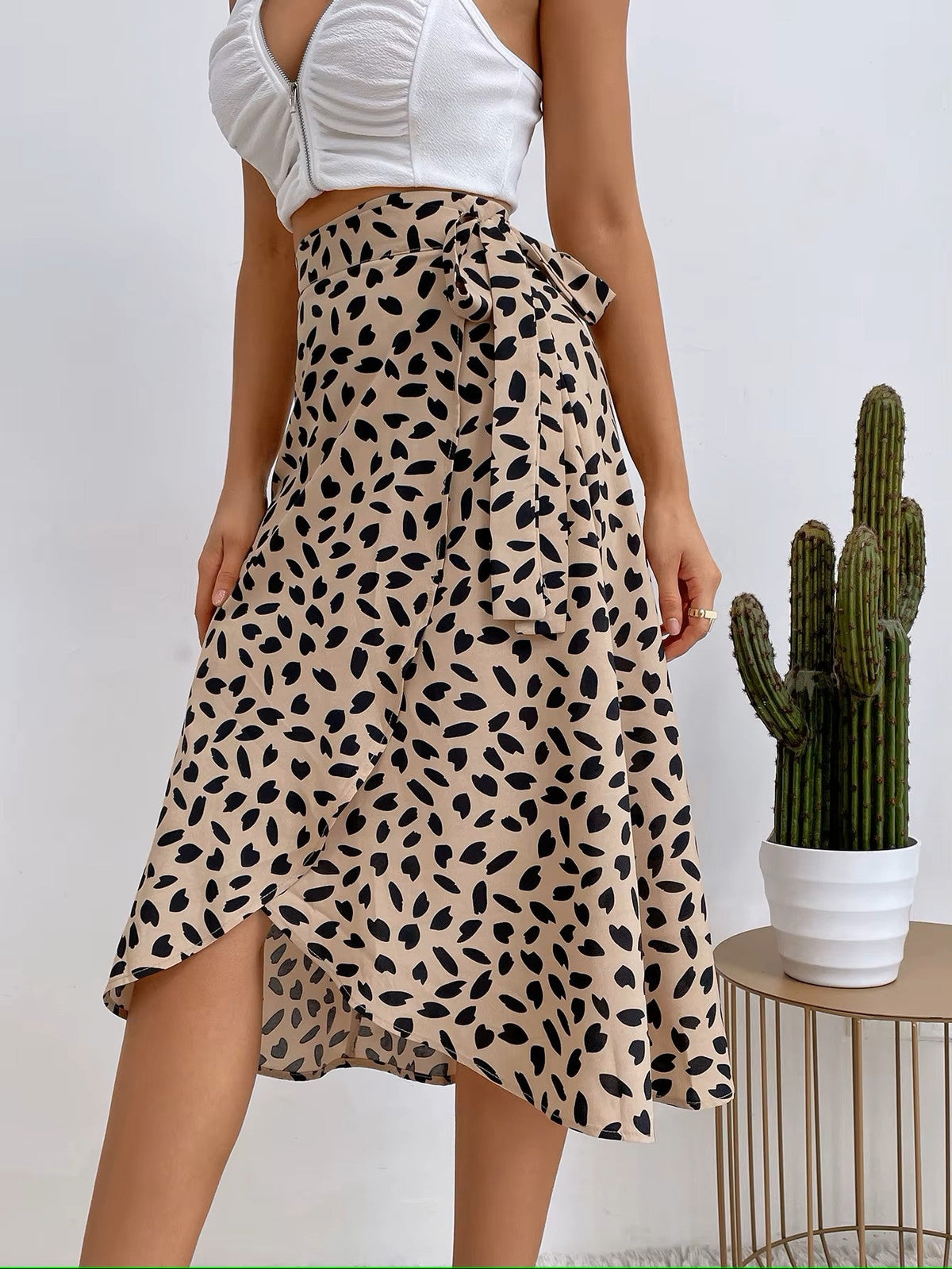 Jupe Portefeuille Mi-Longue Chic 4