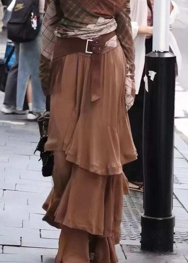 Jupe asymétrique superposée pour femme style boutique été 4