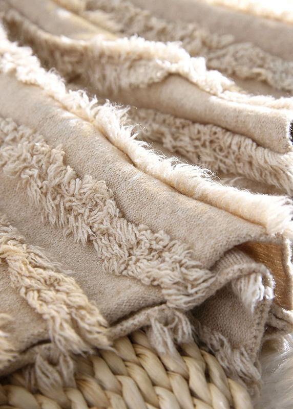 Jupe en Coton pour Femme avec Taille Élastique et Franges 4