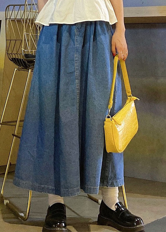 Jupe en Jean Femme Taille Haute avec Poches 0