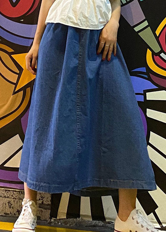 Jupe en Jean Femme Taille Haute avec Poches 1