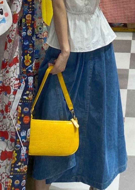 Jupe en Jean Femme Taille Haute avec Poches 4