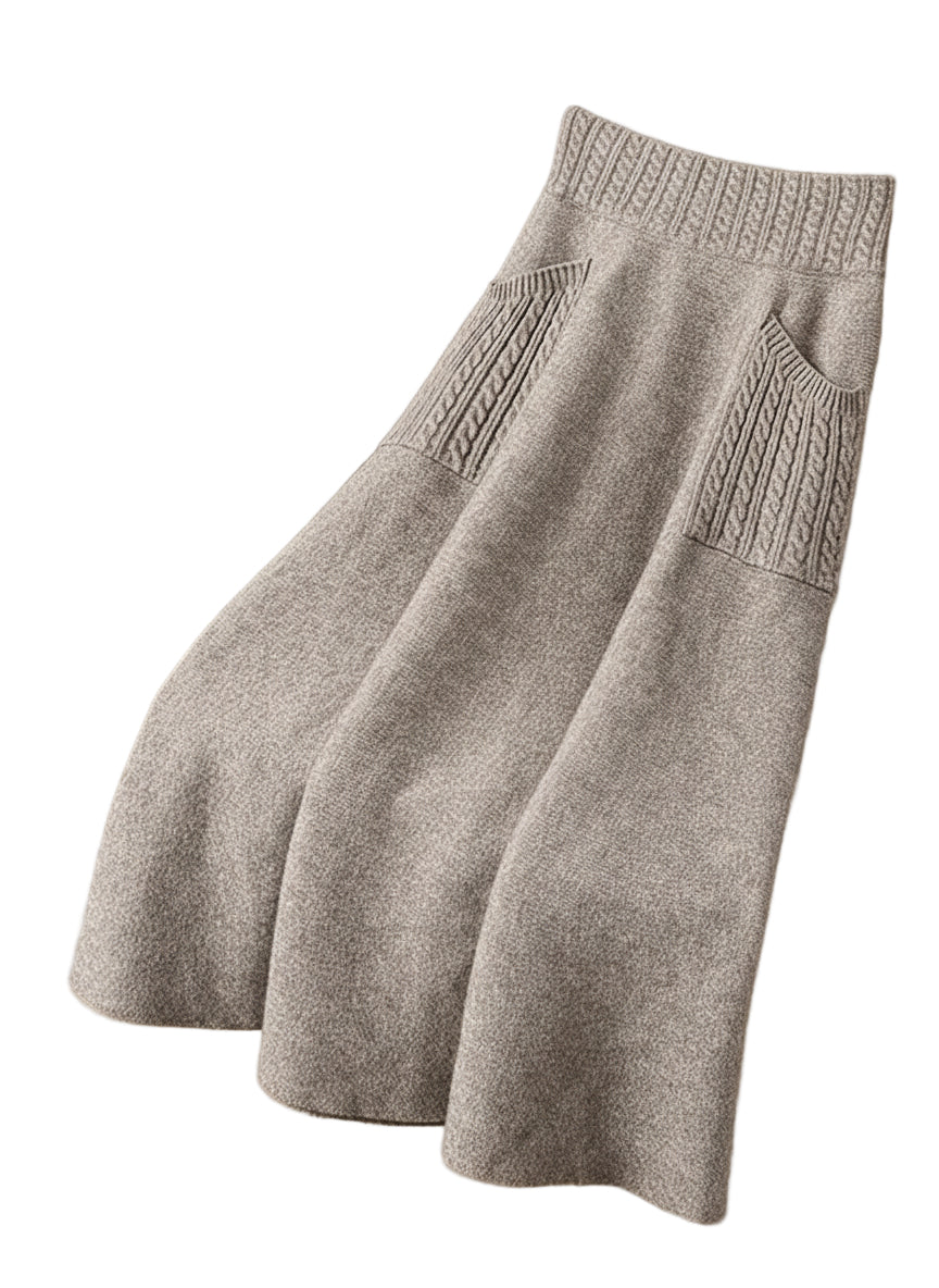 Jupe en Tricot Ajustée avec Poches 0