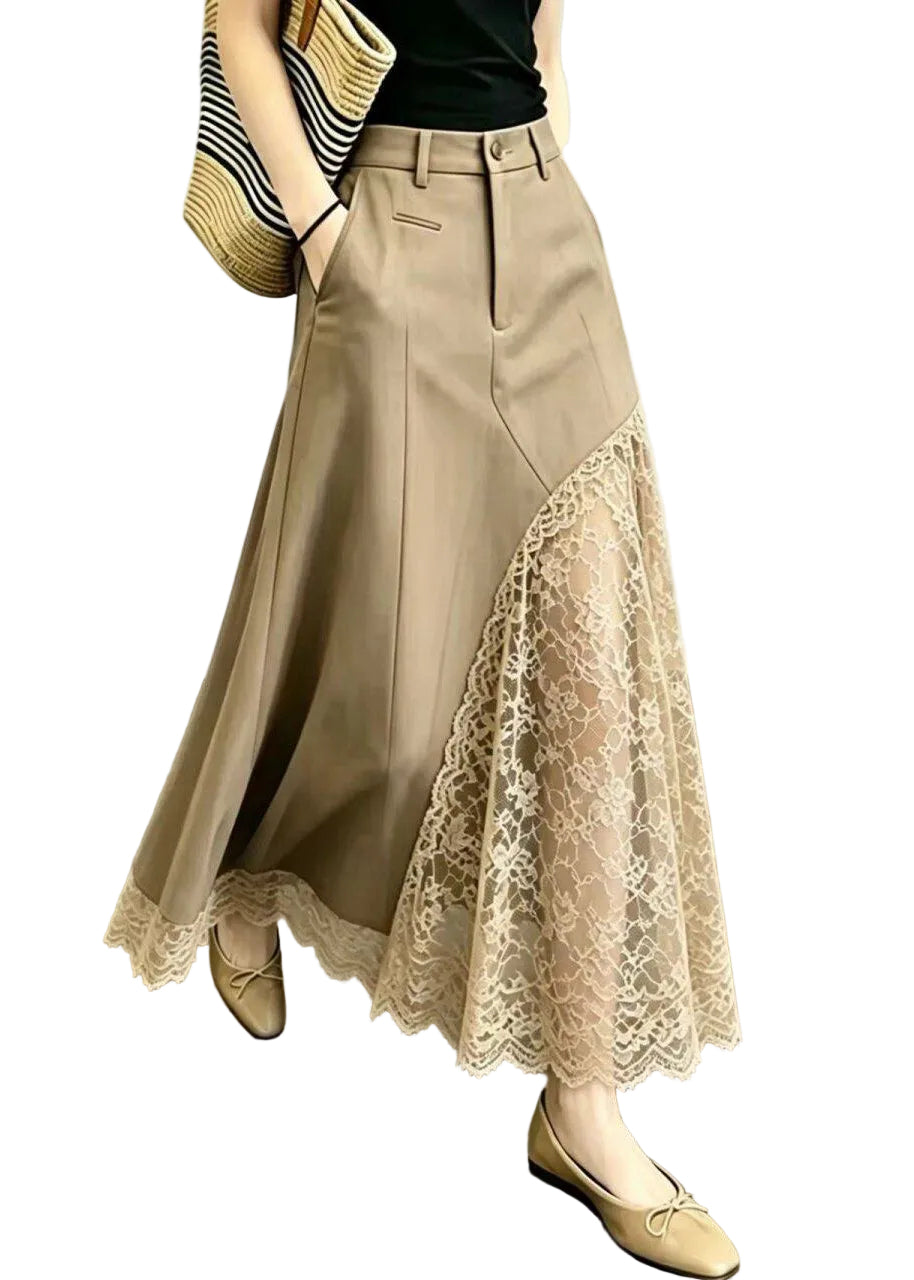 Jupe femme taille haute patchwork moderne 0