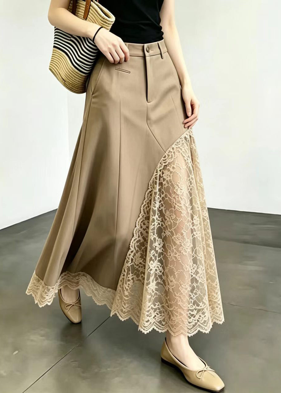 Jupe femme taille haute patchwork moderne 1