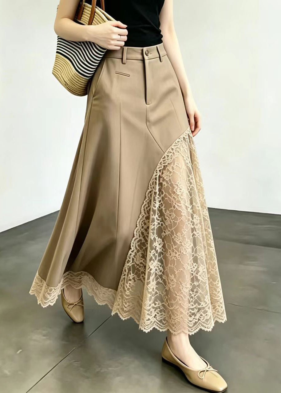 Jupe femme taille haute patchwork moderne 2