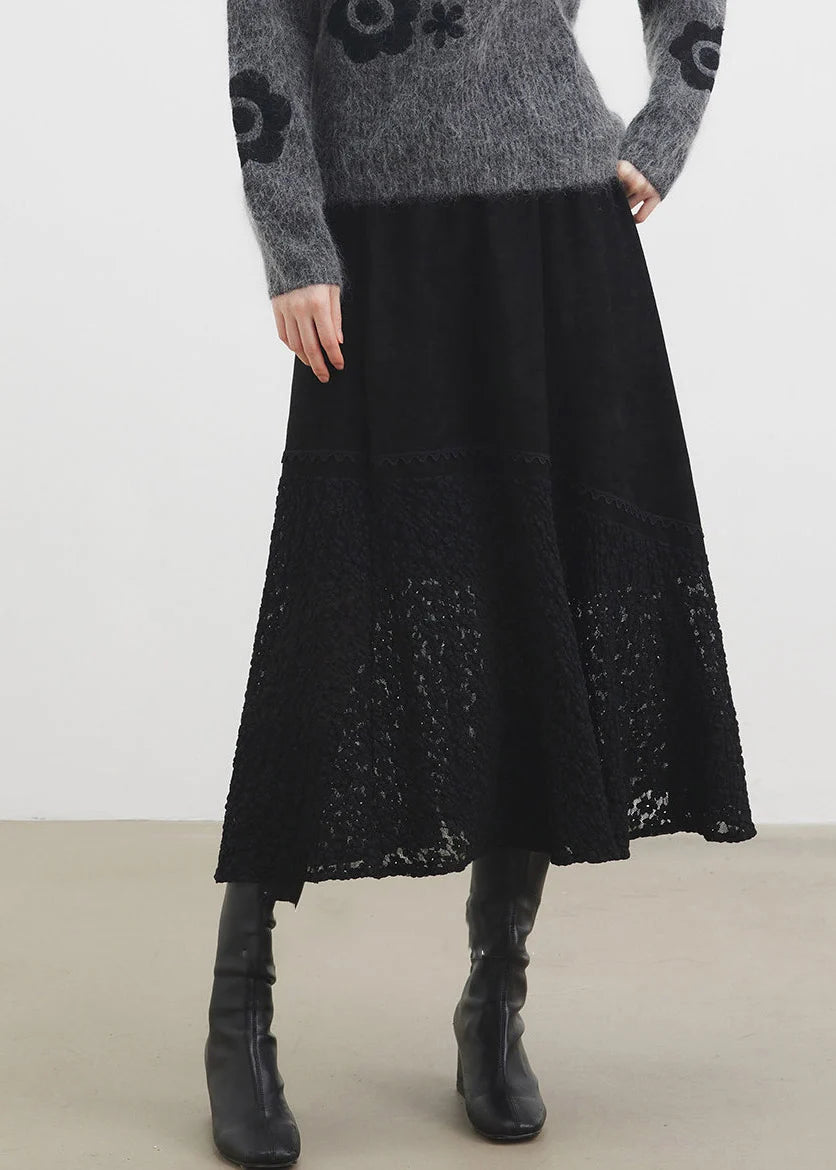 Jupe maxi femme taille élastique style fluide 1
