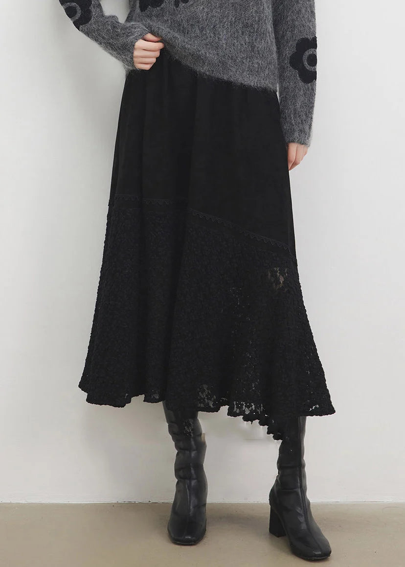 Jupe maxi femme taille élastique style fluide 2