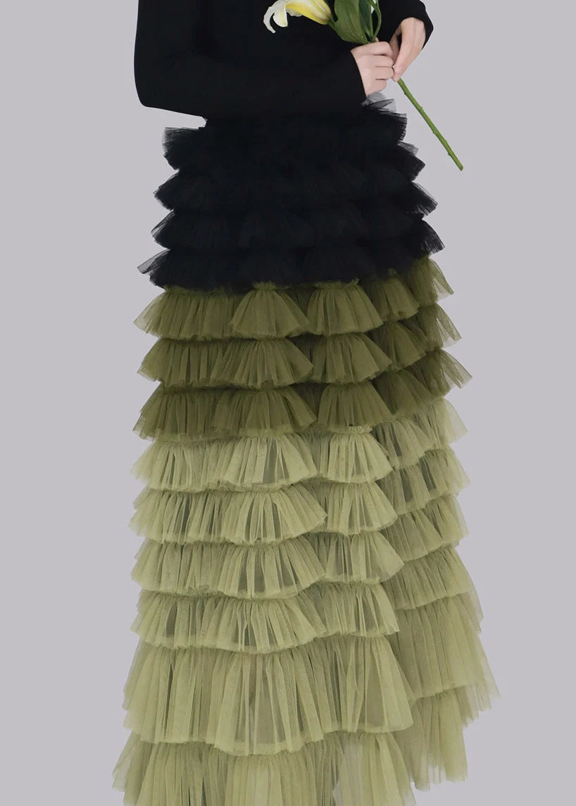 Jupe trapèze femme taille élastique style fluide 3