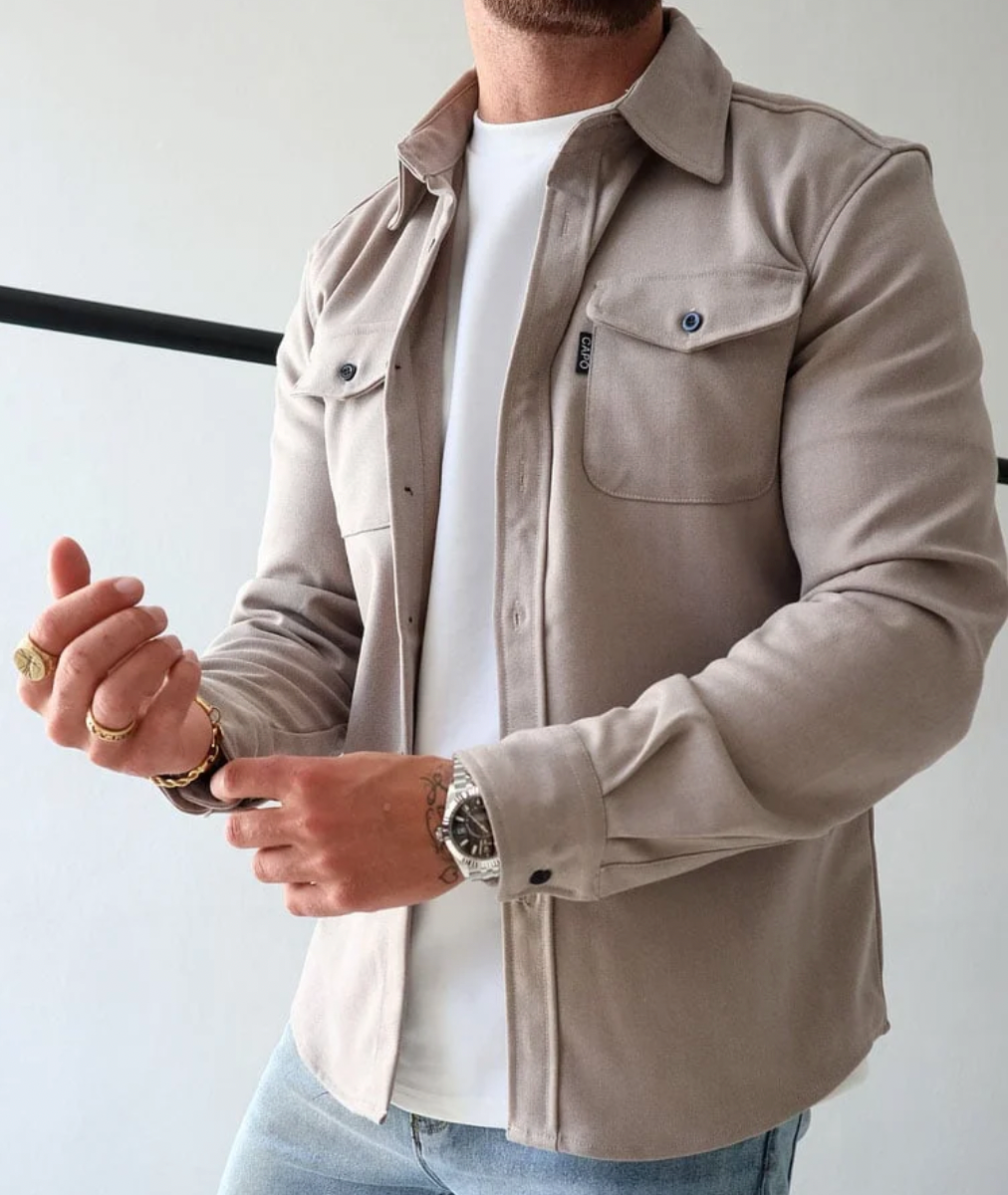 Chemise Homme Élégante en Tissu Doux pour un Style Moderne-1
