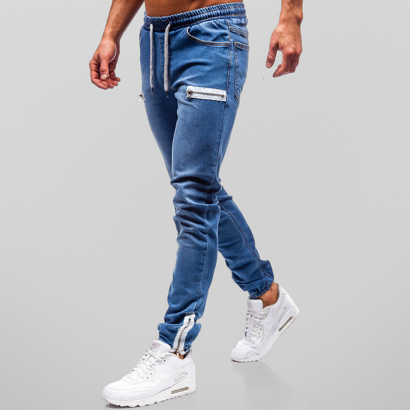 Pantalon Homme Jogging Décontracté Denim Coton 4