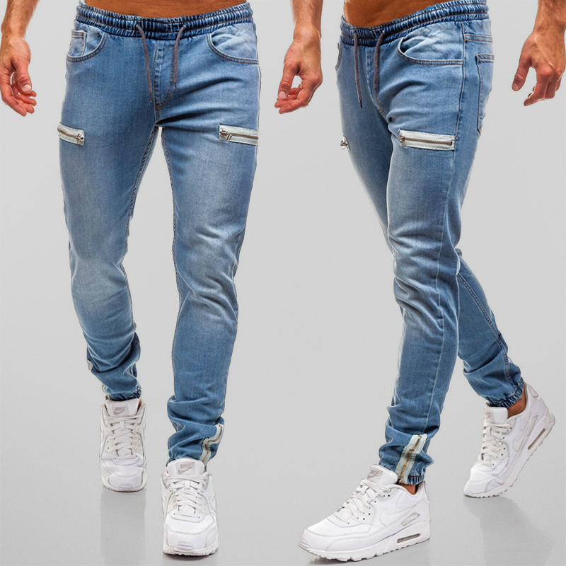 Pantalon Homme Jogging Décontracté Denim Coton 2