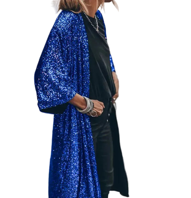Kimono Femme Long Style Streetwear Avec Manches 3/4 Et Capuche 9